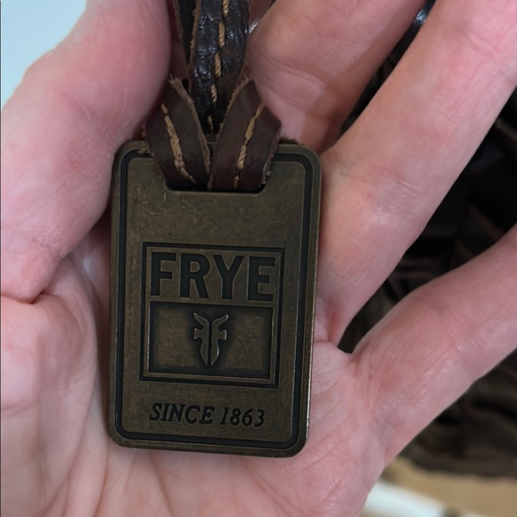 Vintage Frye Dark Brown Woven Leather Shoulder Bag - Picture 2 of 13